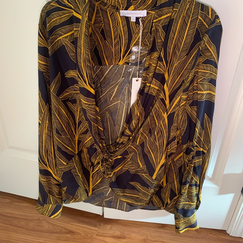 NWT Deep V tropical top